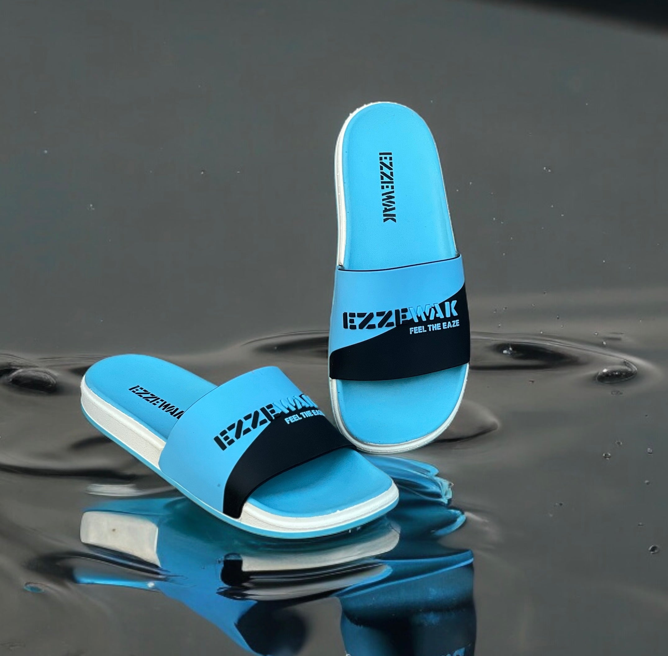 Sky Blue Ezze Walk Slides