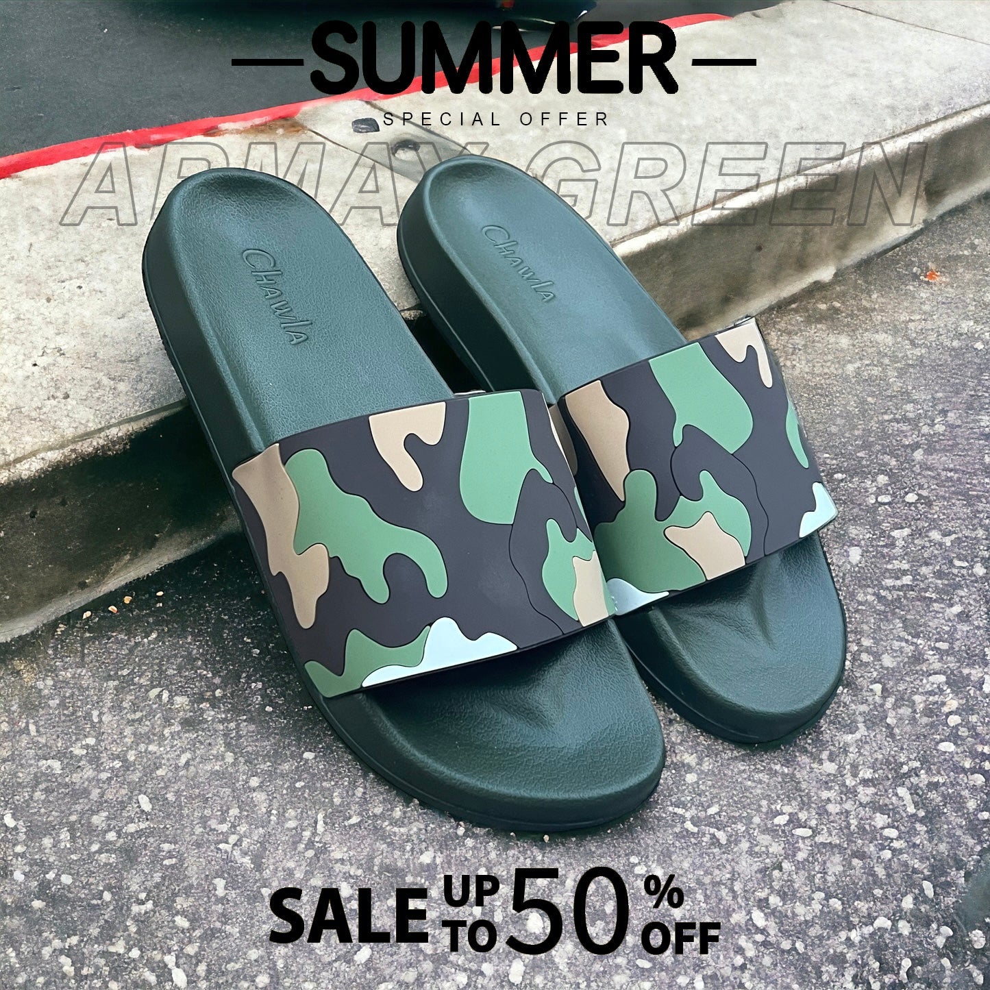 Green Army Soft Slides GA-909