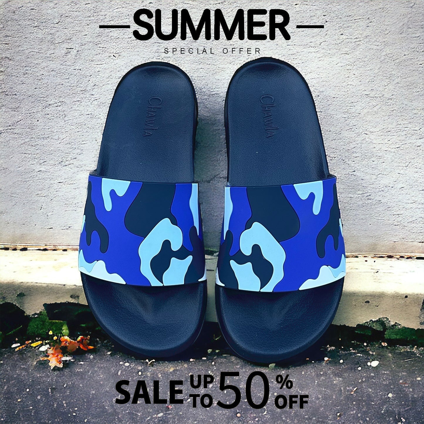 Blue  Army Soft Slides GA-908